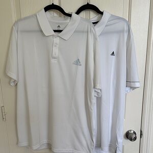 2 Adidas Men's Classic White Polo Duo
